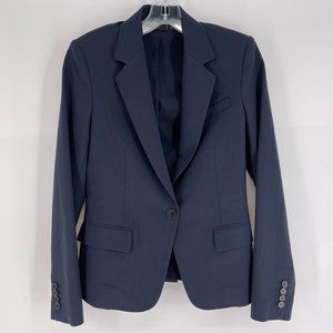 Theory Size 4 Gabe N Edition Navy Blue Single Button Blazer